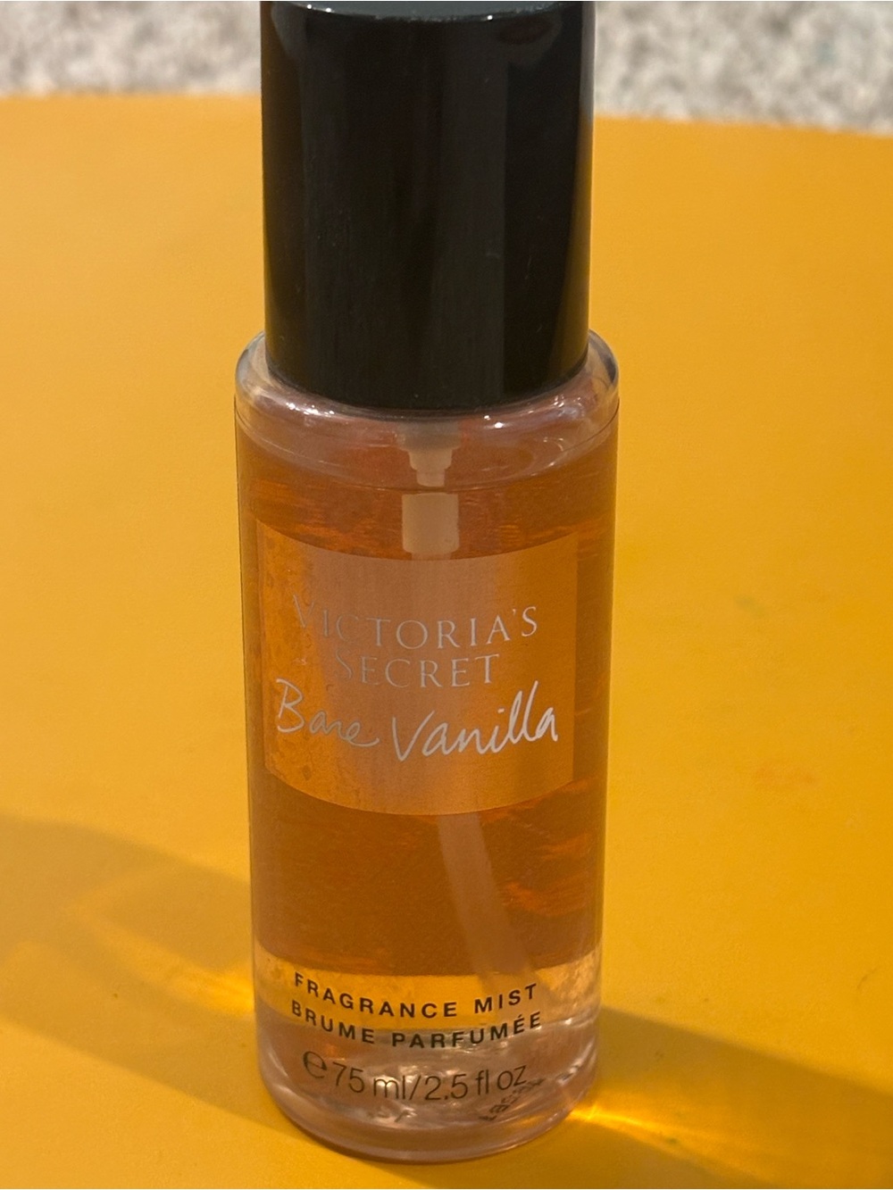 Victoria's Secret Bare Vanilla Fragrance Mist — Amber Bottle with Black Cap